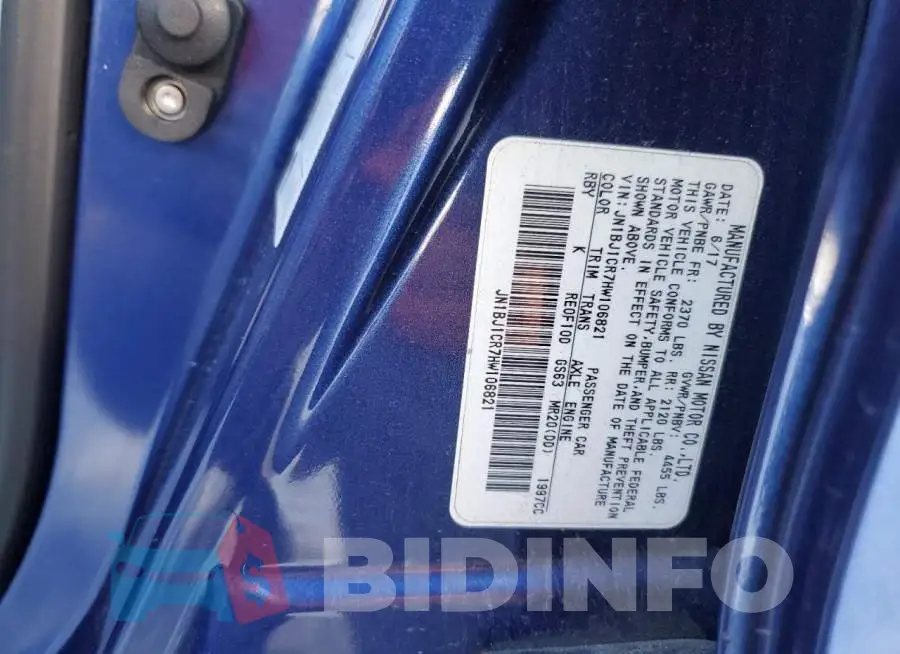 JN1BJ1CR7HW106821 Photo# 13