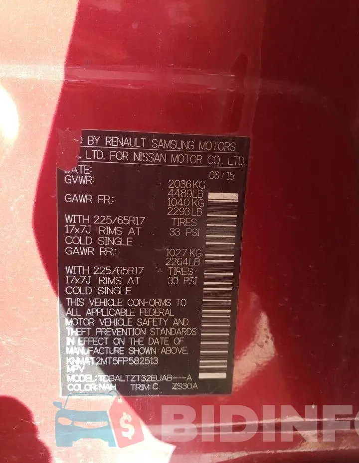 KNMAT2MT5FP582513 Photo# 12