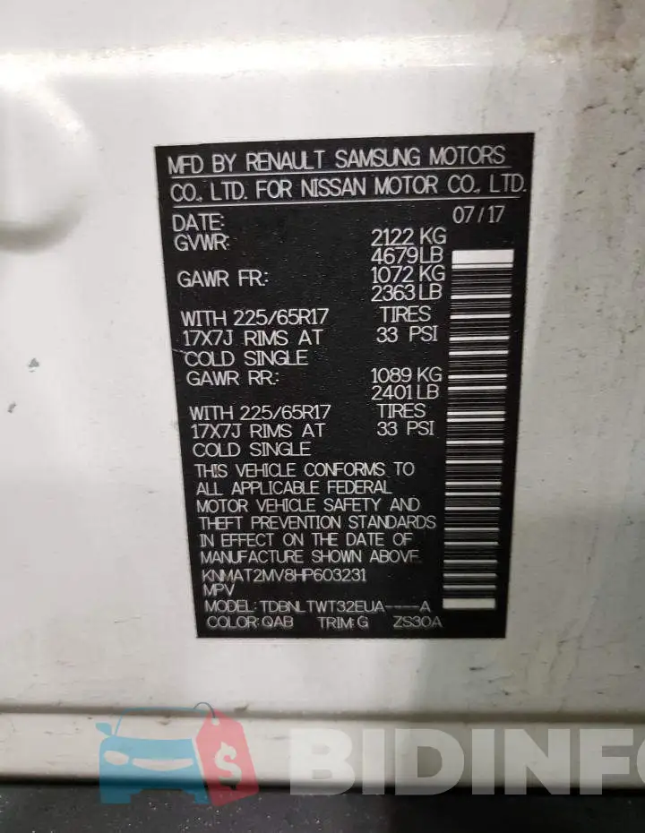 KNMAT2MV8HP603231 Photo# 12