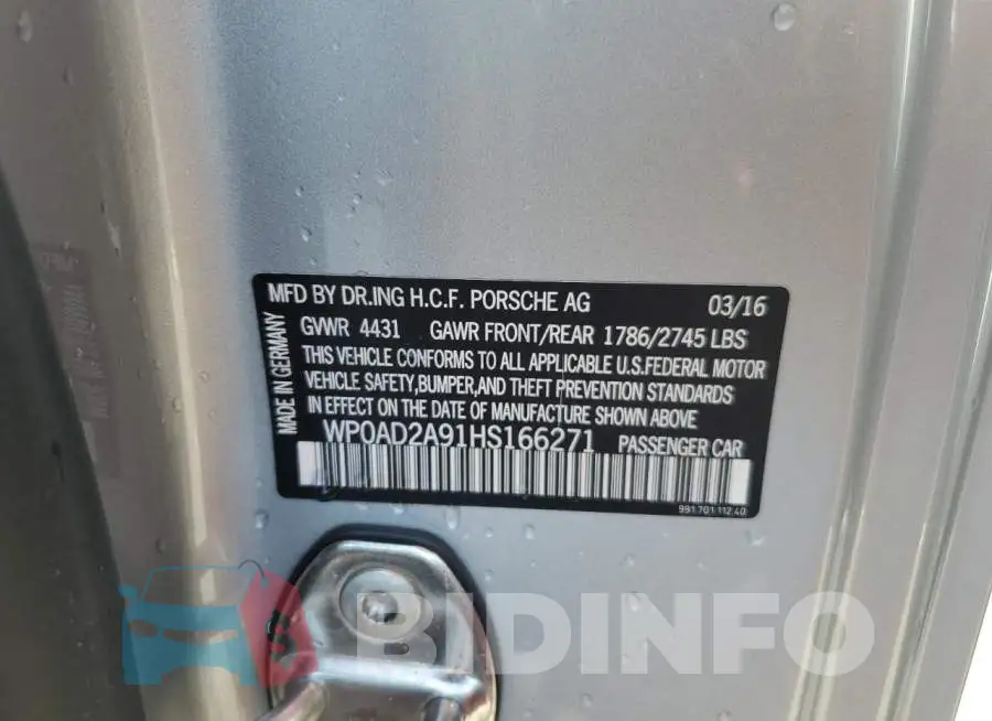 WP0AD2A91HS166271 Photo# 13