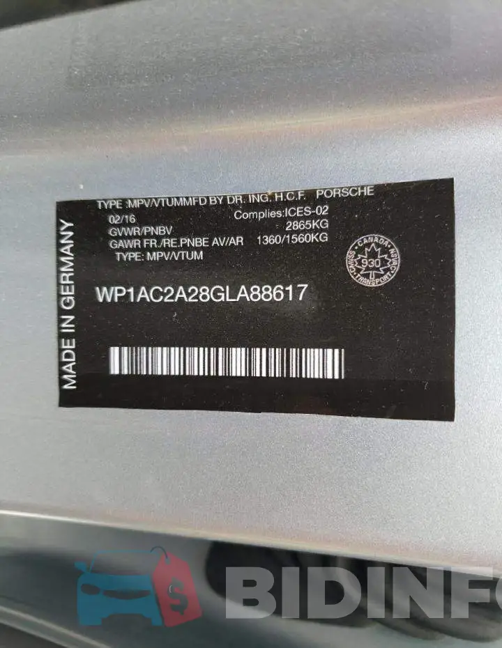 WP1AC2A28GLA88617 Photo# 13