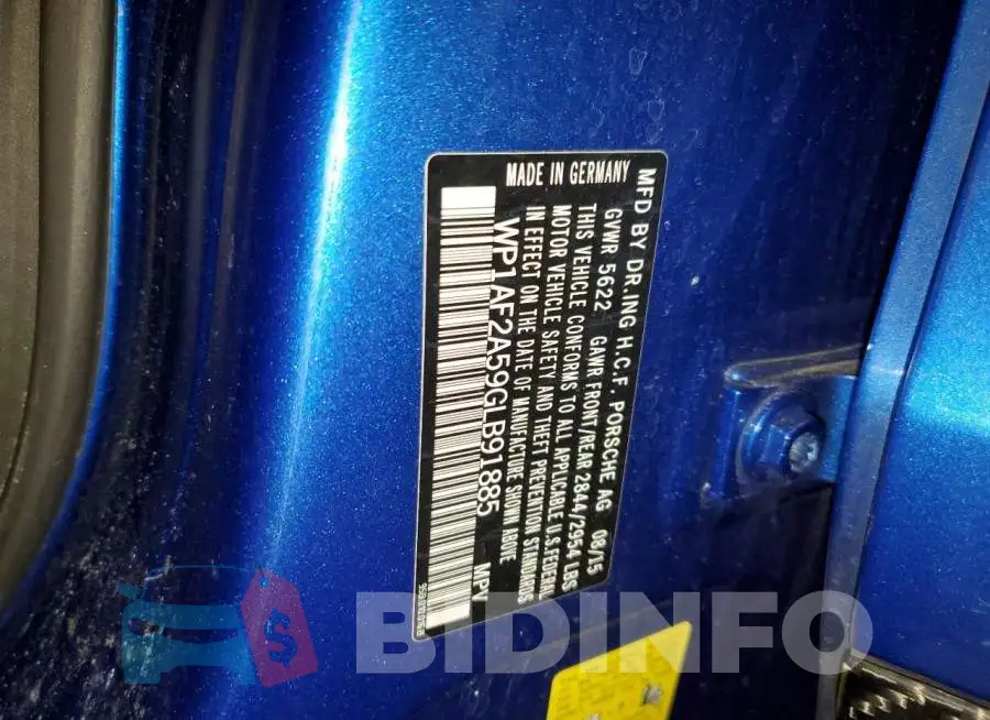 WP1AF2A59GLB91885 Photo# 12