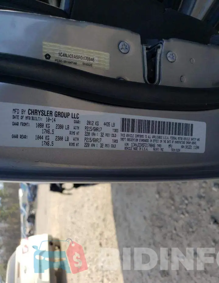 1C4NJCEA5FD170846 Photo# 12