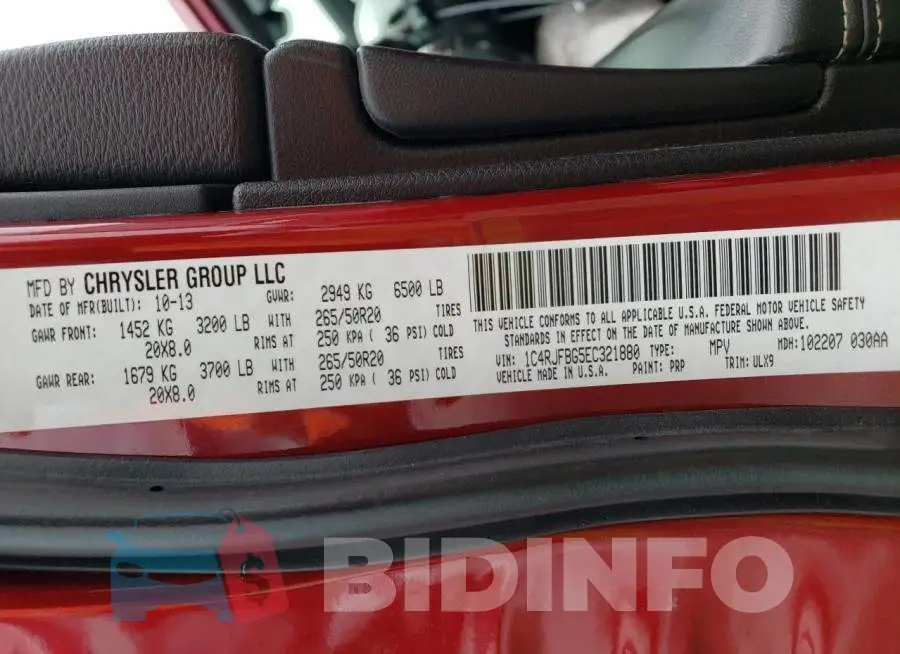 1C4RJFBG5EC321880 Photo# 13