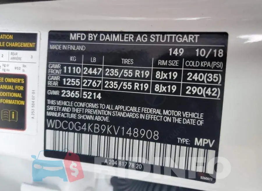 WDC0G4KB9KV148908 Photo# 13