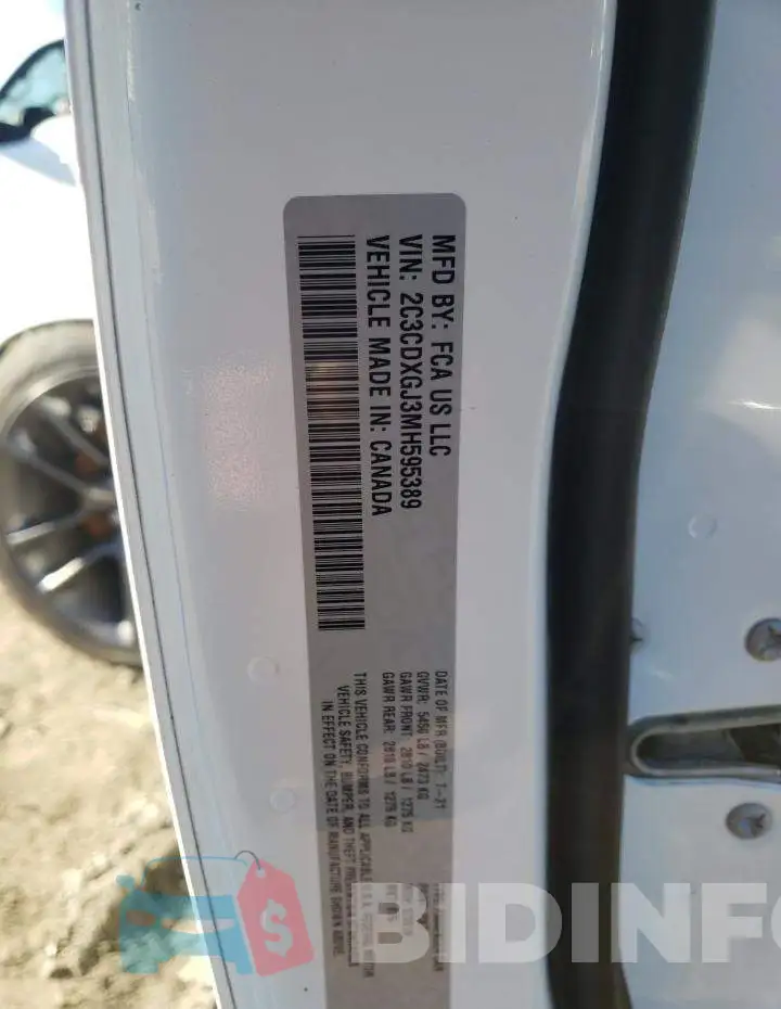 2C3CDXGJ3MH595389 Photo# 13