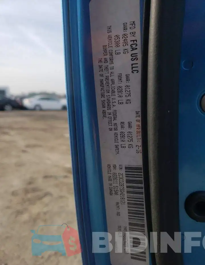 2C3CDZBT5GH218121 Photo# 12