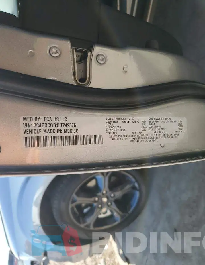 3C4PDCGB1LT249376 Photo# 13