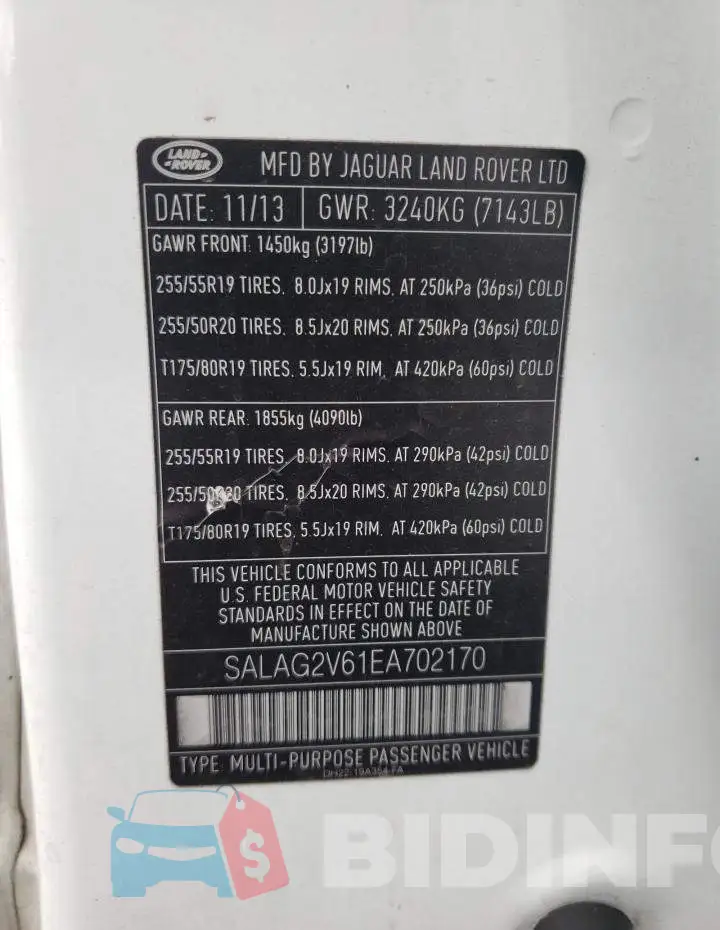 SALAG2V61EA702170 Photo# 12