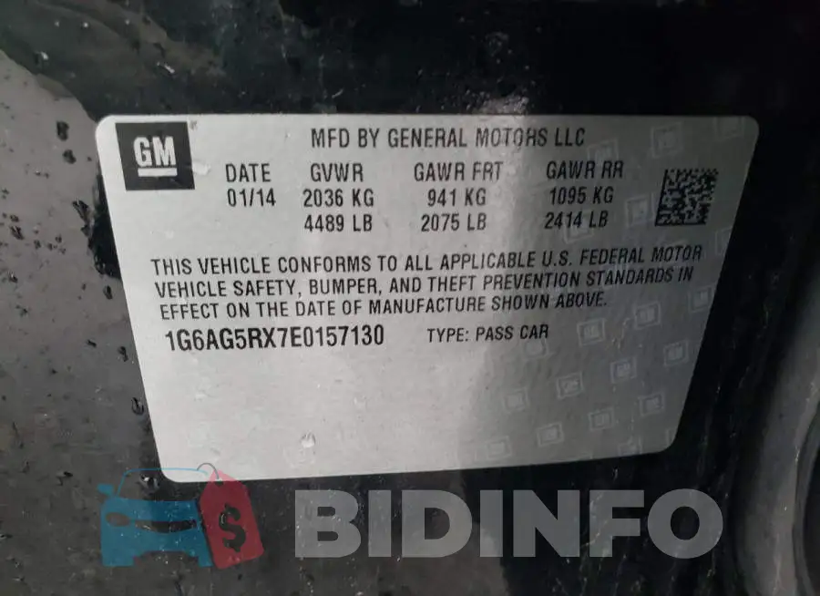 1G6AG5RX7E0157130 Photo# 12