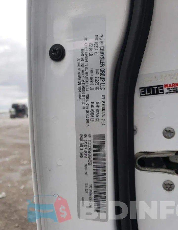 2C3CCABG6EH340586 Photo# 10