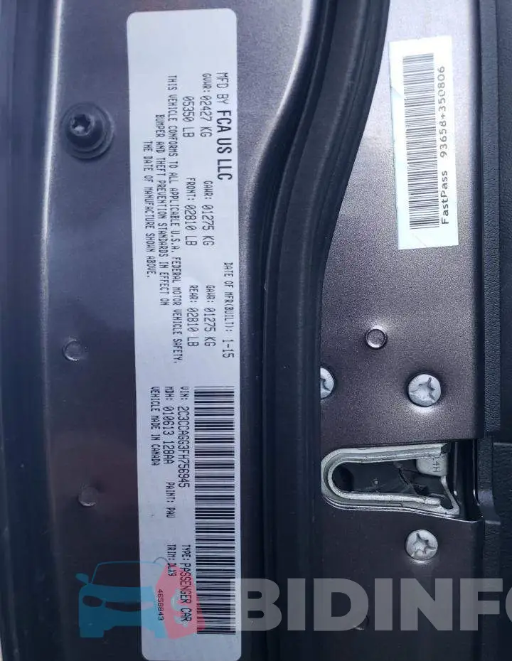 2C3CCAGG3FH756945 Photo# 12