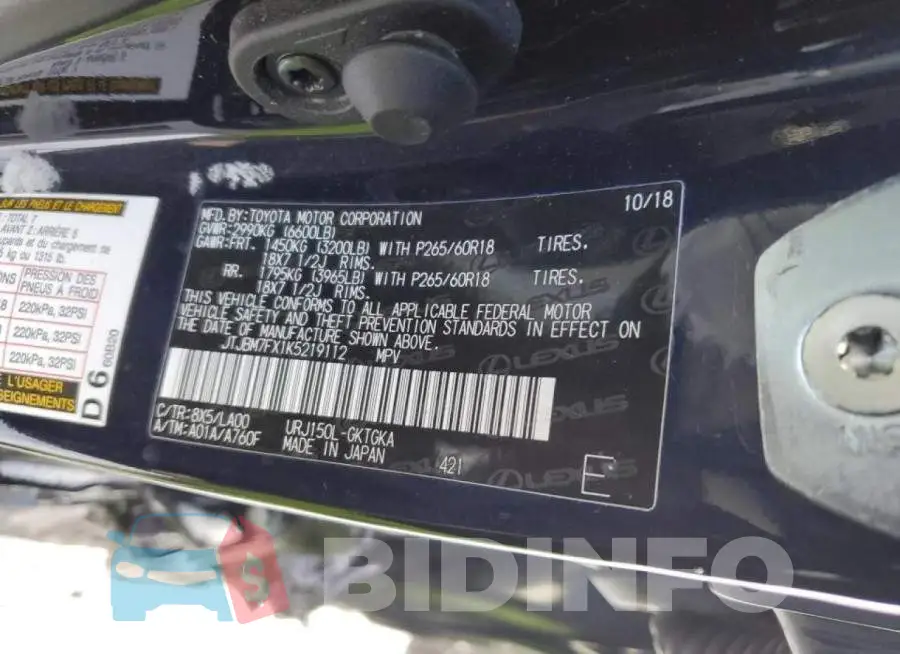 JTJBM7FX1K5219112 Photo# 13