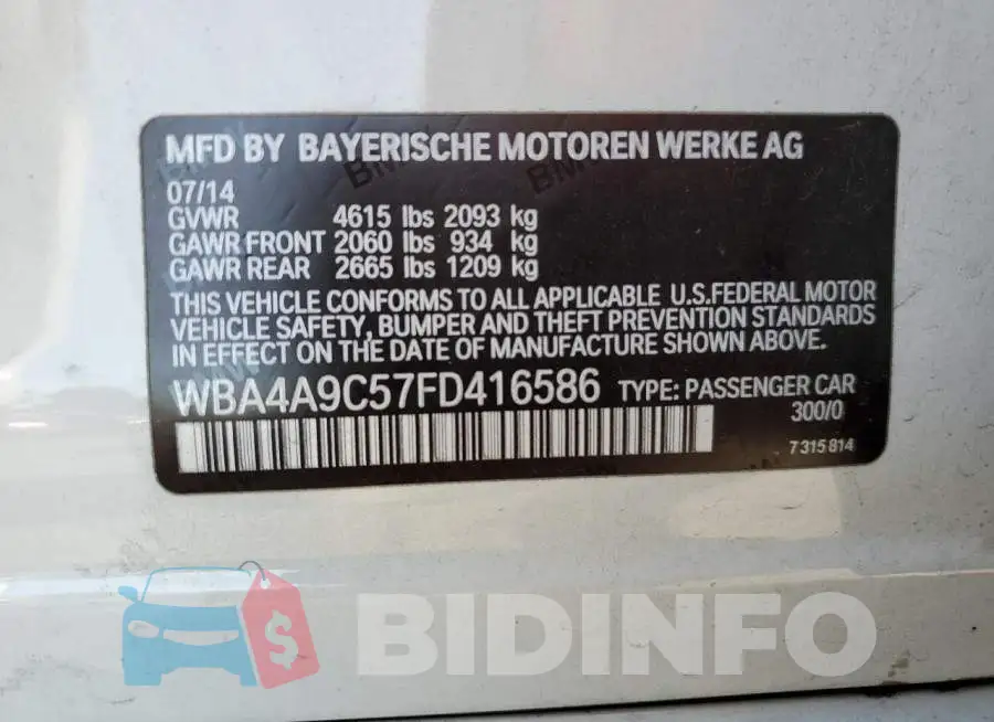 WBA4A9C57FD416586 Photo# 12
