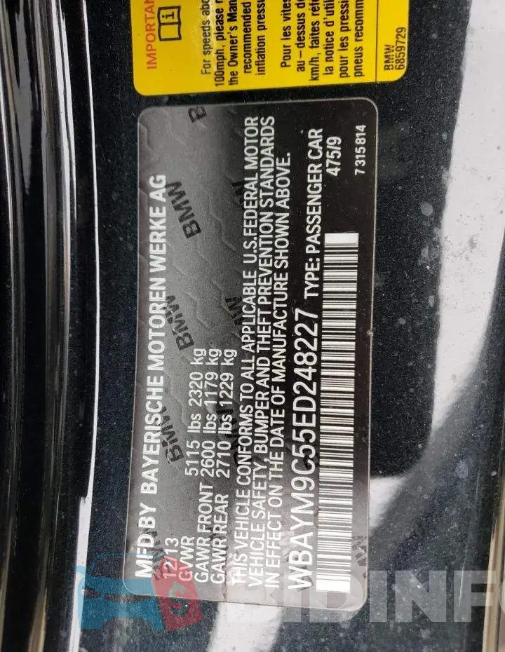 WBAYM9C55ED248227 Photo# 12