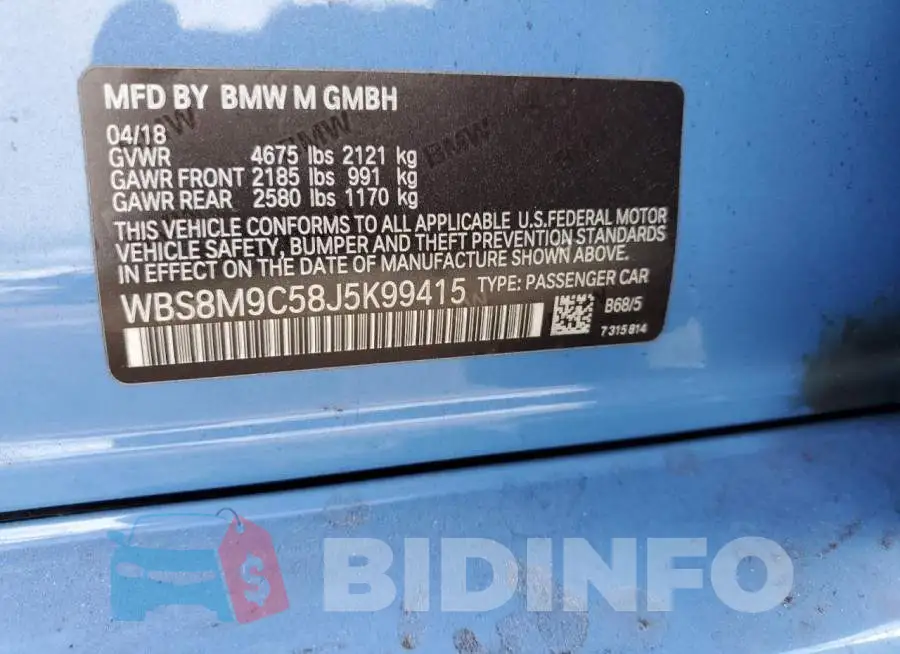 WBS8M9C58J5K99415 Photo# 12