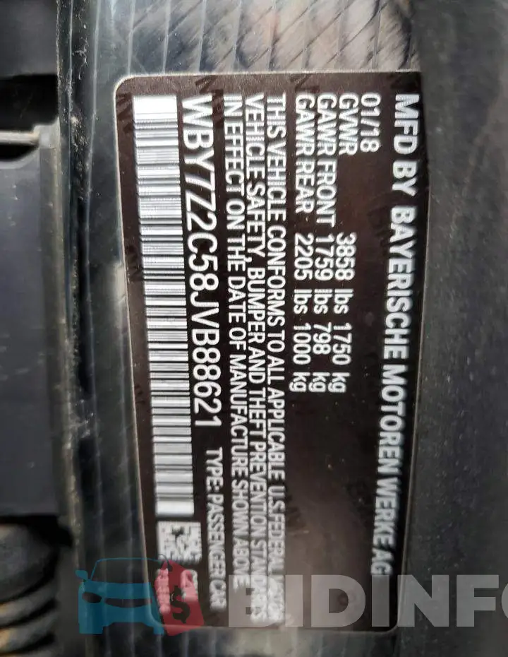 WBY7Z2C58JVB88621 Photo# 13