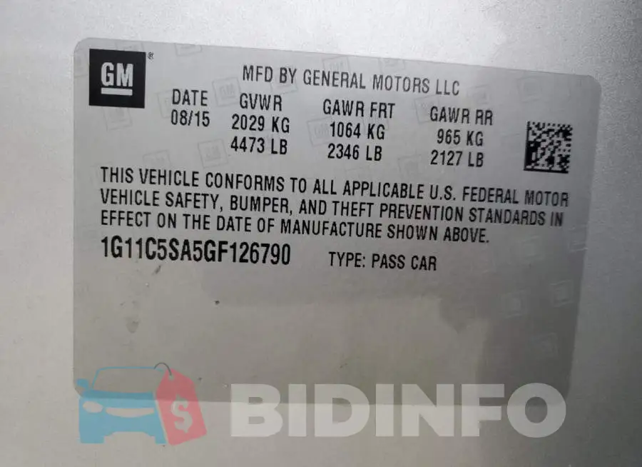 1G11C5SA5GF126790 Photo# 12