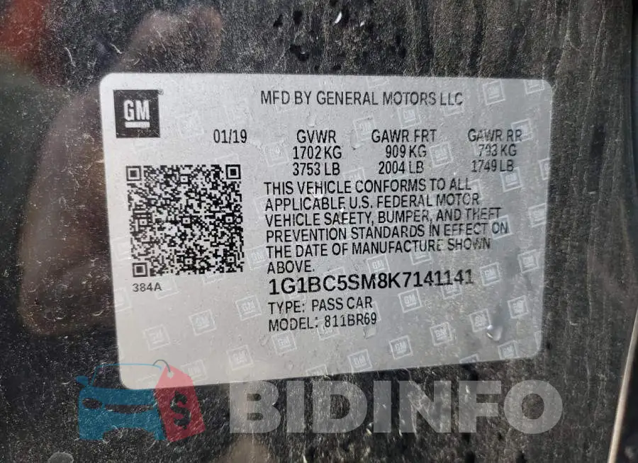 1G1BC5SM8K7141141 Photo# 13