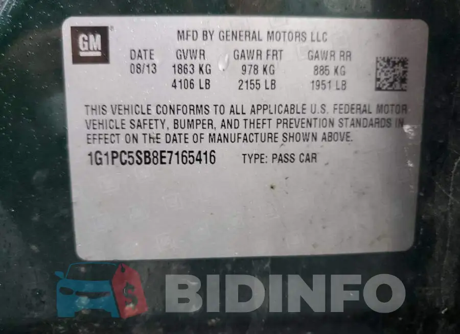 1G1PC5SB8E7165416 Photo# 13