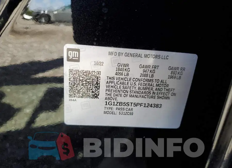 1G1ZB5ST5PF124383 Photo# 12