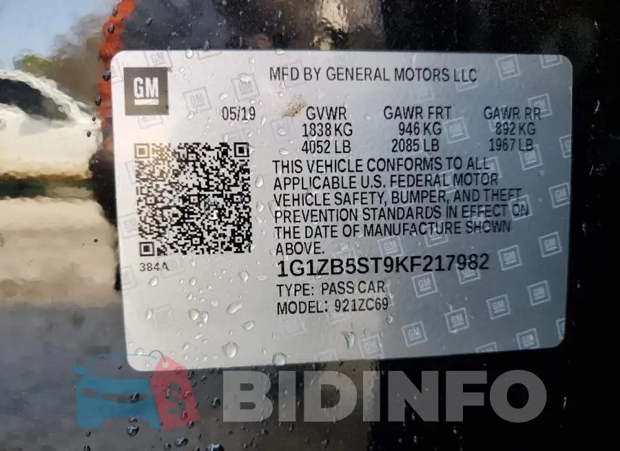1G1ZB5ST9KF217982 Photo# 12