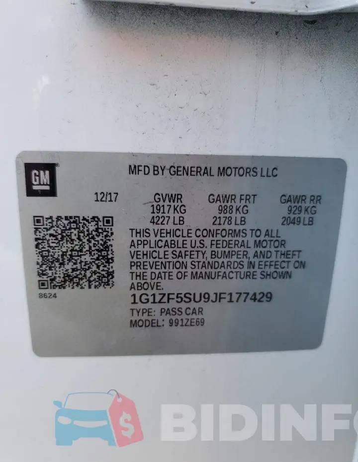 1G1ZF5SU9JF177429 Photo# 12