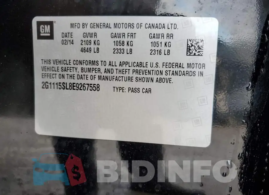 2G1115SL8E9267558 Photo# 12