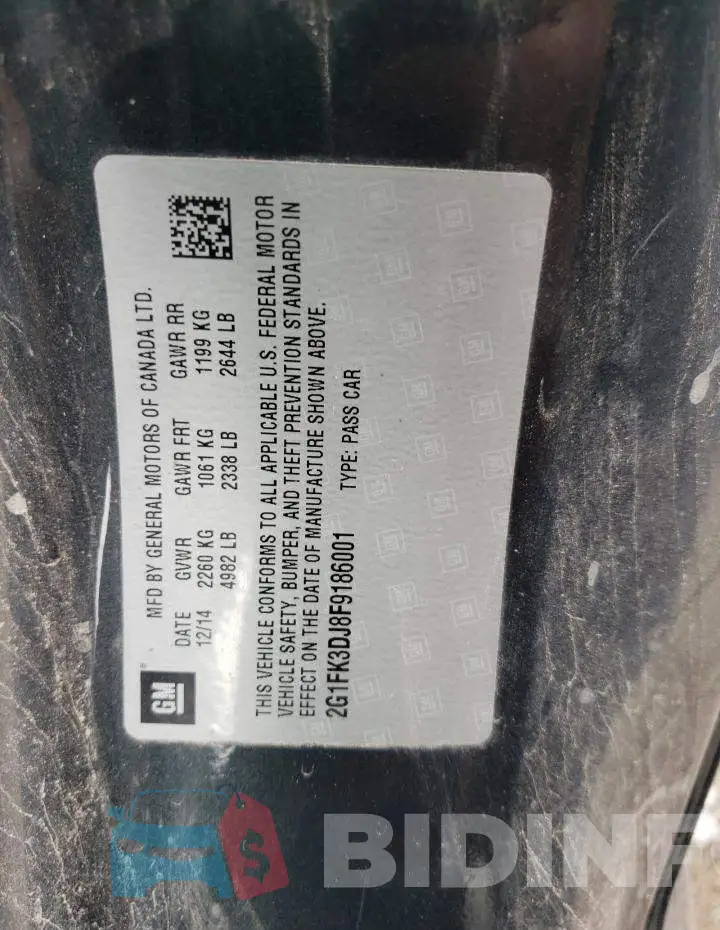 2G1FK3DJ8F9186001 Photo# 12