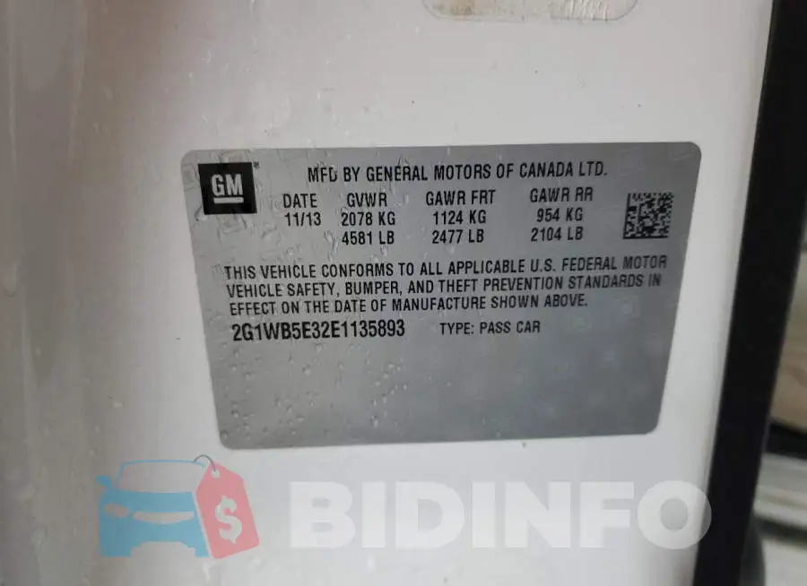 2G1WB5E32E1135893 Photo# 13