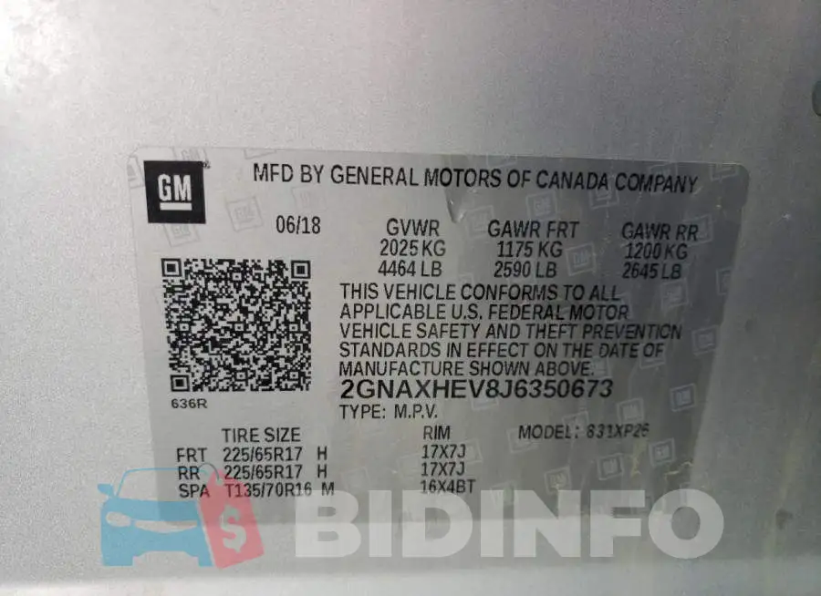 2GNAXHEV8J6350673 Photo# 13