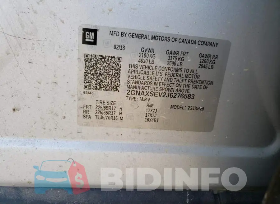 2GNAXSEV2J6276583 Photo# 10