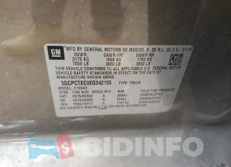 3GCPCTEC9EG342155 Photo# 12