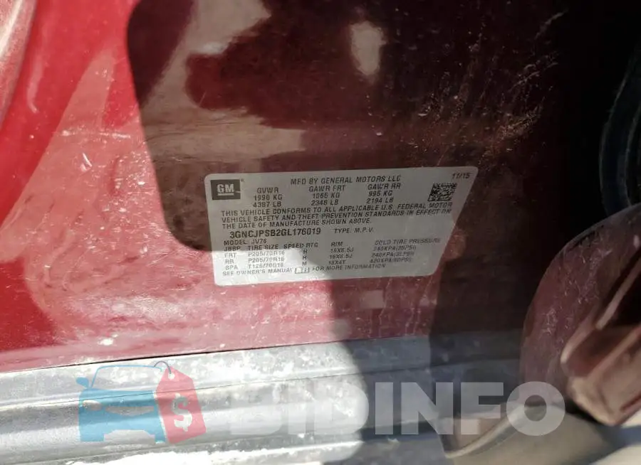 3GNCJPSB2GL176019 Photo# 13