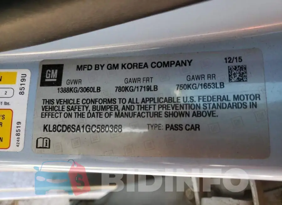 KL8CD6SA1GC580368 Photo# 10