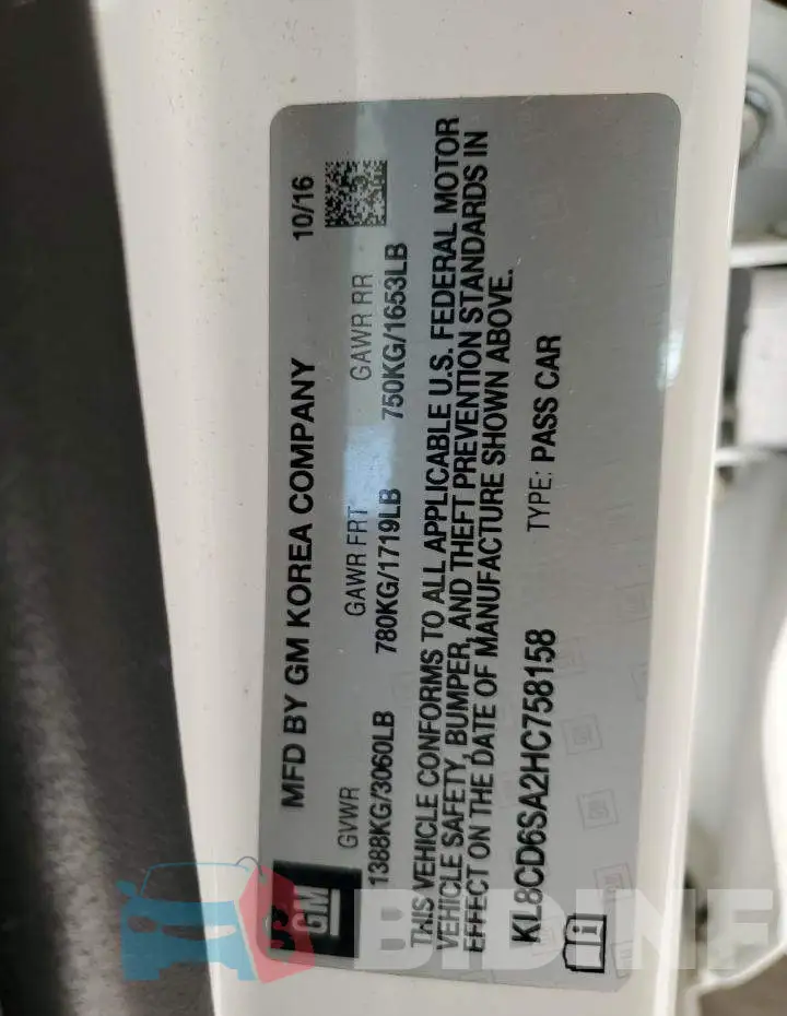 KL8CD6SA2HC758158 Photo# 13
