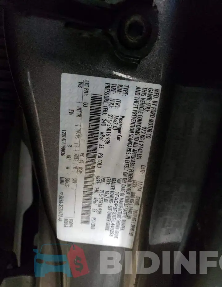 1FADP3F2XEL449253 Photo# 13