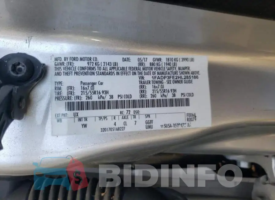 1FADP3FE2HL285186 Photo# 12