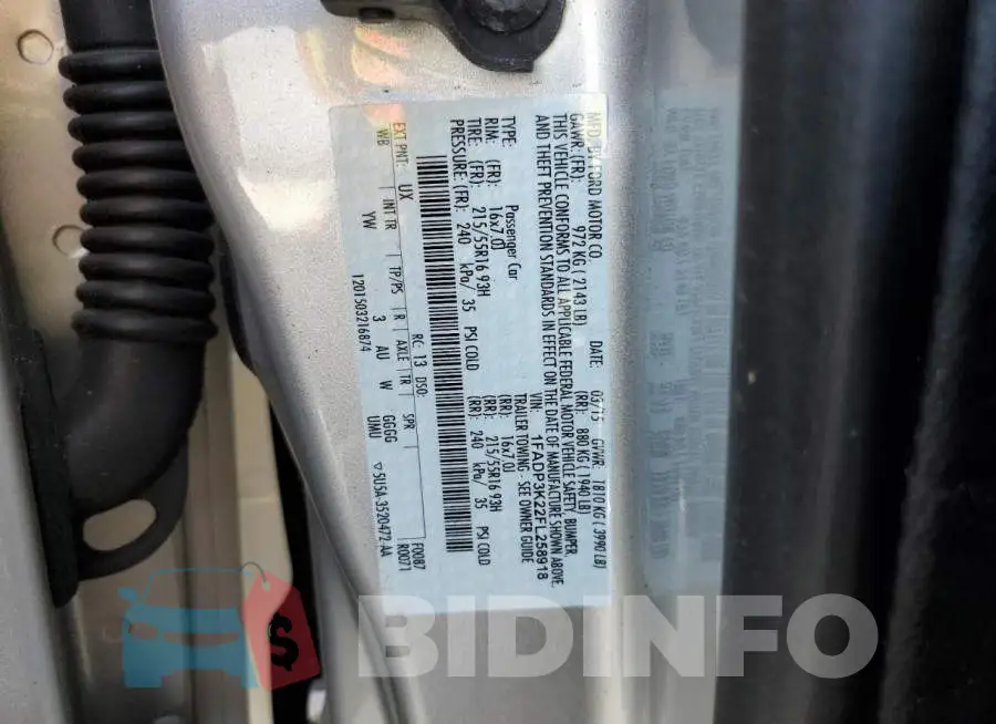 1FADP3K22FL258918 Photo# 13