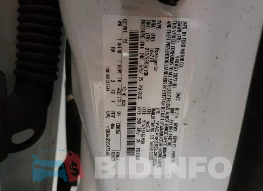 1FADP3K25EL263058 Photo# 10