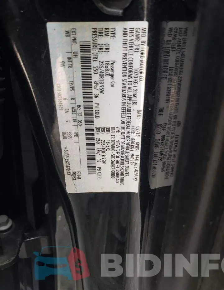 1FADP3L96FL246640 Photo# 12