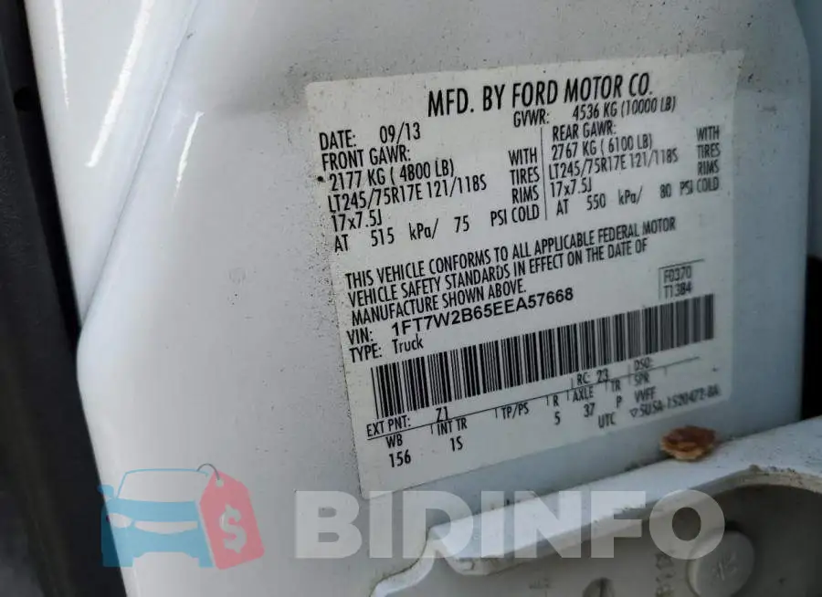 1FT7W2B65EEA57668 Photo# 12