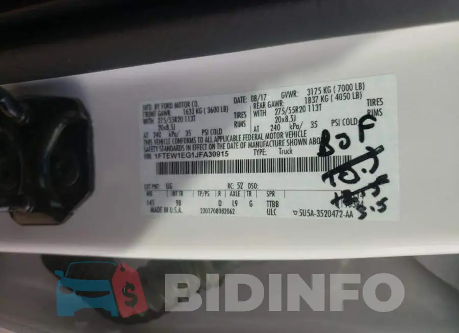 1FTEW1EG1JFA30915 Photo# 12