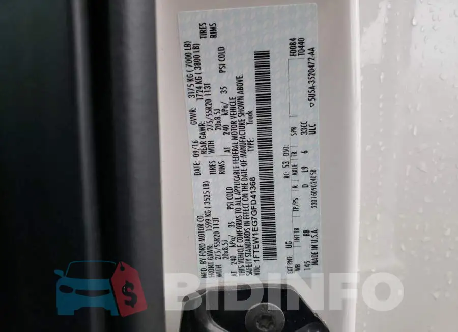 1FTEW1EG7GFD41368 Photo# 13