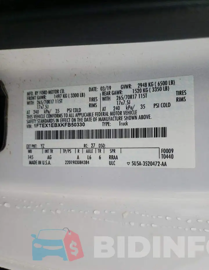 1FTEX1EBXKFB50330 Photo# 12
