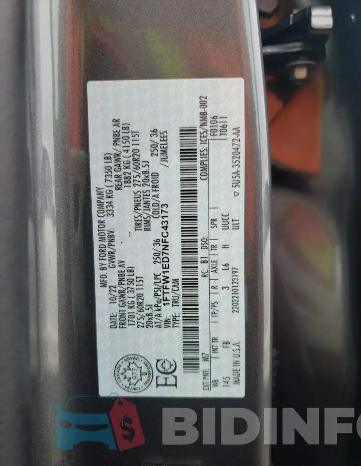 1FTFW1ED7NFC43173 Photo# 12