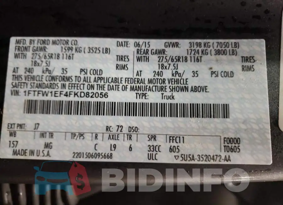 1FTFW1EF4FKD82056 Photo# 12