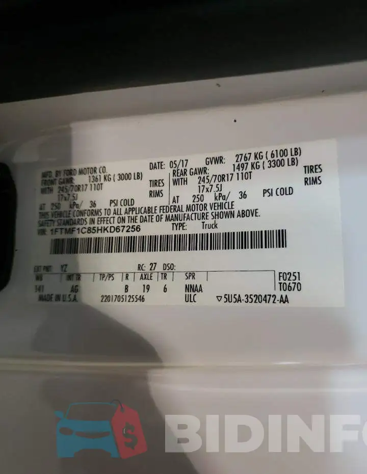 1FTMF1C85HKD67256 Photo# 12