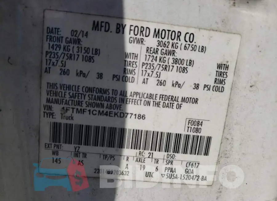 1FTMF1CM4EKD77186 Photo# 12