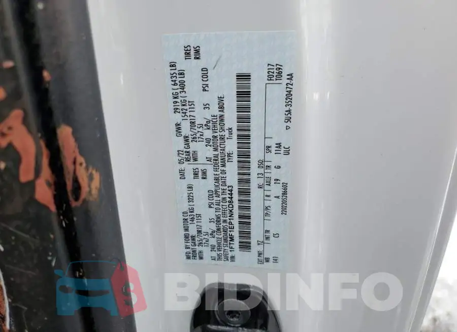 1FTMF1EP1NKD84443 Photo# 12